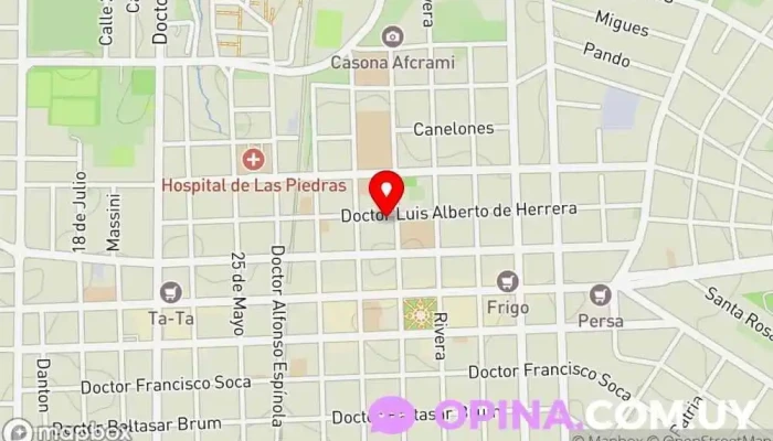 mapa de Centro de Rehabilitación Oral e Implantología - Las Piedras Clínica dental en Las Piedras