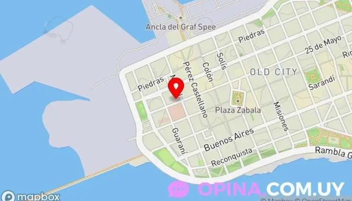 mapa de Centro de Salud Ciudad Vieja Hospital en Montevideo