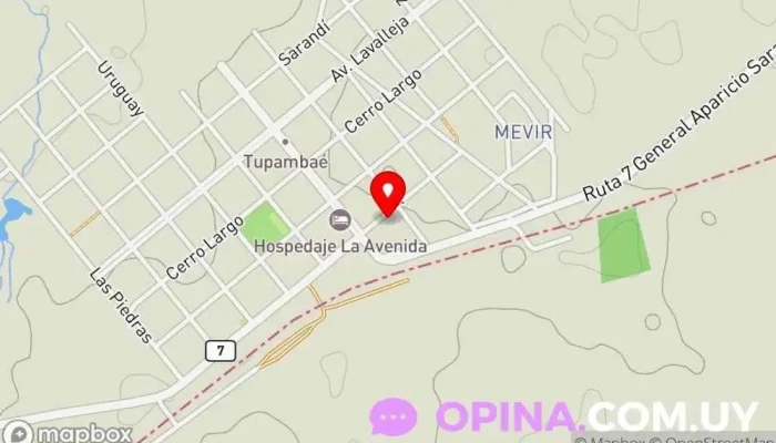 mapa de Centro de salud de Asse/Camcel policlínica rural. Hospital en Tupambaé