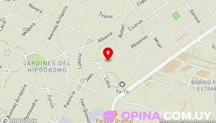 mapa de Centro de Salud Jardines del Hipódromo Hospital, Clínica ambulatoria en Montevideo