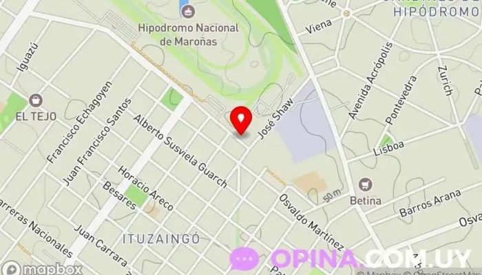 mapa de Centro de Salud Maroñas Hospital en Montevideo