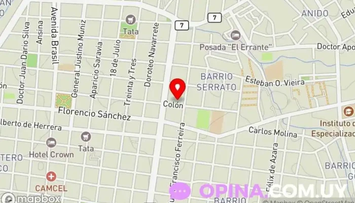 mapa de Centro De Salud (publico) Hospital en Melo