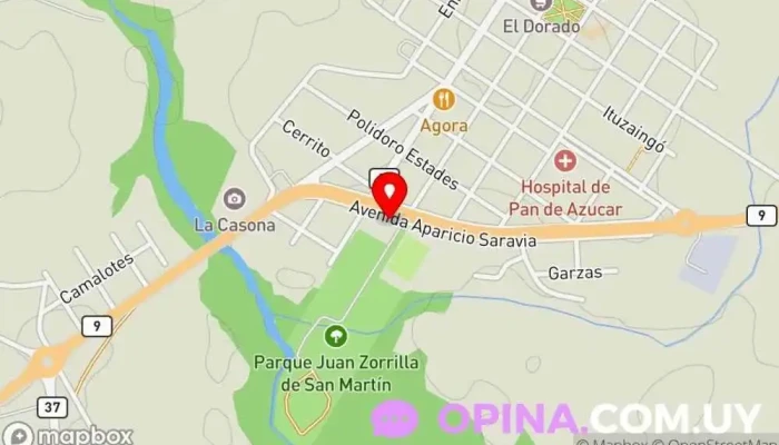 mapa de Centro Deportivo Municipal Pan de Azúcar Polideportivo en Pan de Azúcar