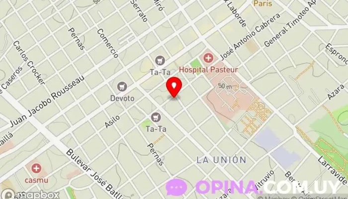 mapa de Centro Diurno Unión Centro de salud comunitario en Montevideo