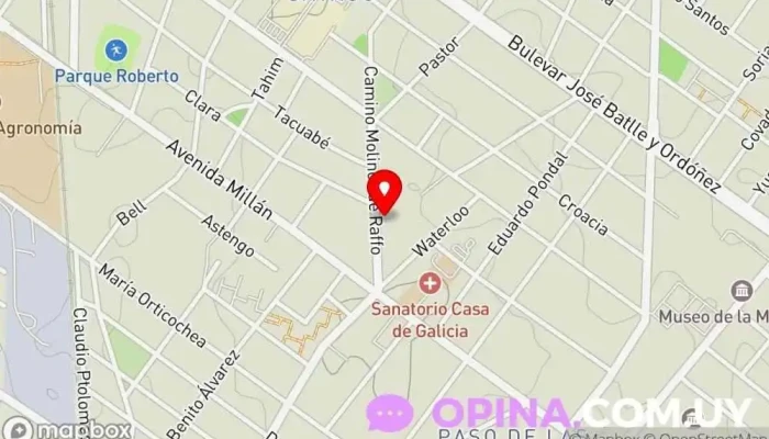 mapa de Centro Educativo Líbano Centro educativo, Educación en Montevideo