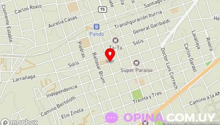 mapa de Centro educativo NACREVI Centro educativo en Pando