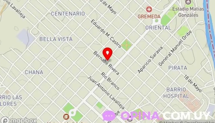 mapa de CENTRO EDUCATIVO PEDRO FIGARI Institución educativa en Artigas