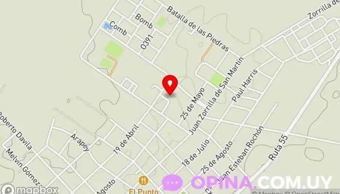 mapa de Centro Esperanza, Ombúes de Lavalle Centro educativo en Ombúes de Lavalle