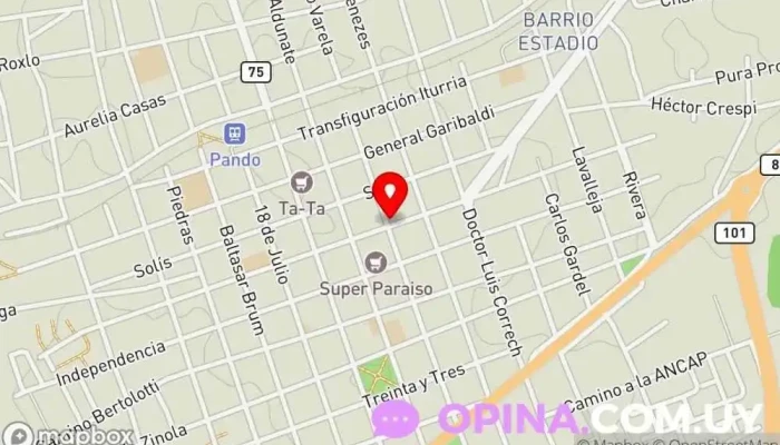 mapa de Centro Estudios Biologicos Médico en Pando