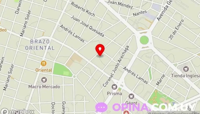 mapa de Centro Holístico Soledad Mora Terapeuta de reiki, Centro de aprendizaje a distancia, Servicio de salud mental, Centro de salud y bienestar en Montevideo