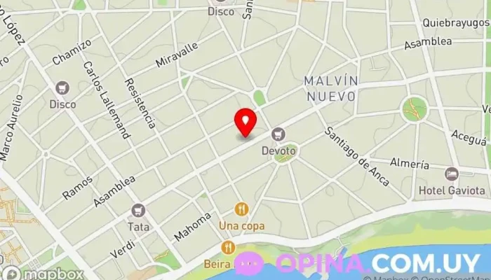 mapa de CENTRO INTEGRAL DE ODONTOLOGIA Clínica dental en Montevideo