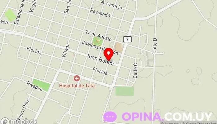 mapa de Centro integral tala Escuela en Tala