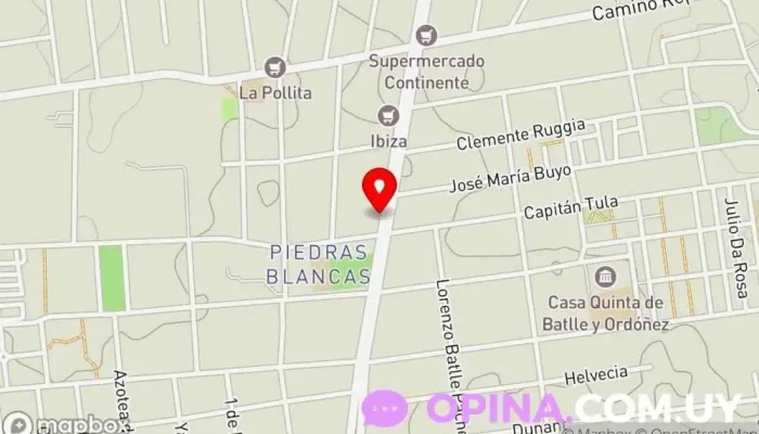 mapa de Centro Interdiciplinario belloni (Anexo) Escuela en Montevideo