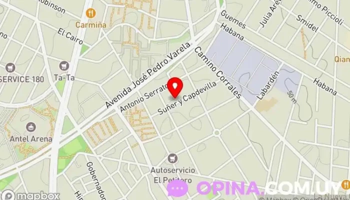mapa de Centro Juvenil Apuesta Joven Escuela en Montevideo