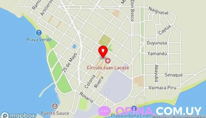 mapa de Centro Juvenil Chiquillada Instituto de secundaria en Juan L. Lacaze