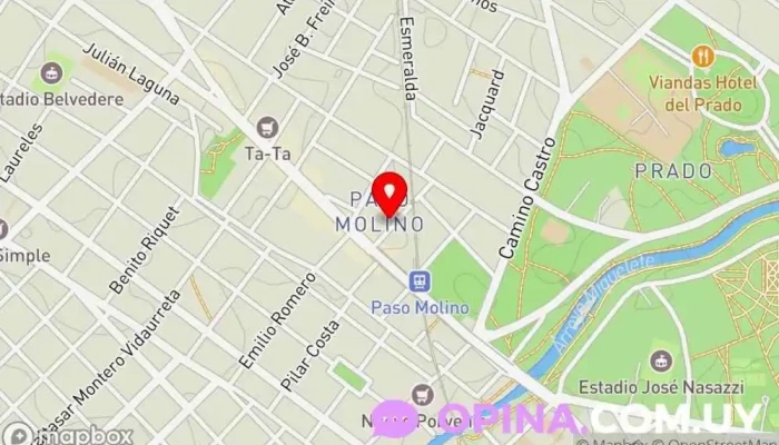mapa de Centro La Teja Clínica especializada en Montevideo