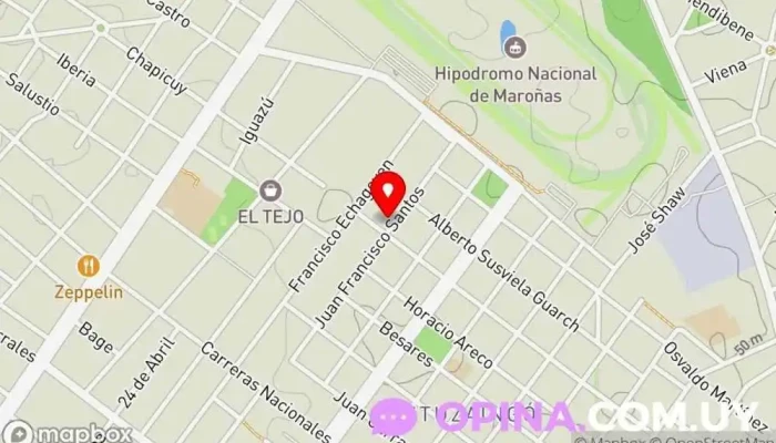 mapa de Centro Maroñas Delegación de Servicios Sociales en Montevideo