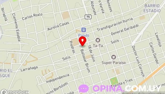 mapa de Centro Materno Infantil Nº 4 - B.P.S. Centro de ayuda para embarazadas en Pando