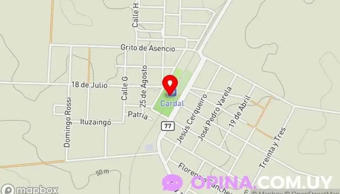 mapa de Centro MEC Cardal Centro cultural en Cardal