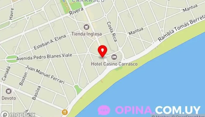 mapa de Centro Médico Carrasco (UCM) - Carrasco Centro médico, Médico en Montevideo