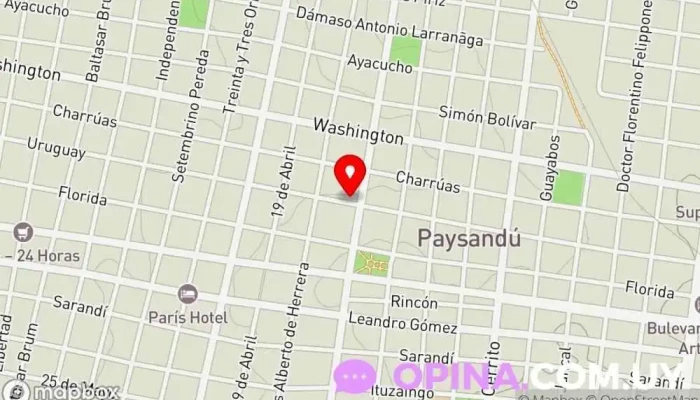 mapa de Centro Médico Veterinario Paysandú - Jornadas de Buiatría Veterinario en Paysandú