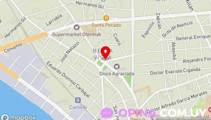 mapa de Centro Odontológico. DENTALPLUS Clínica dental en Montevideo