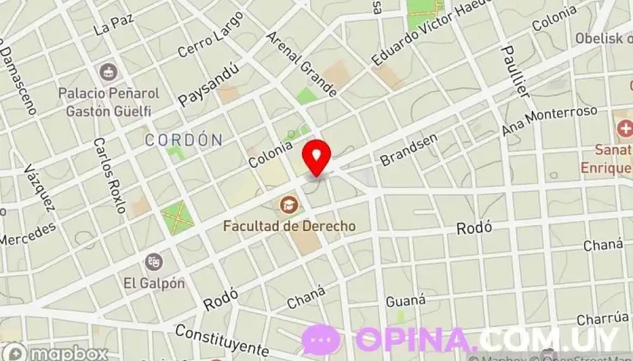 mapa de Centro odontológico “Dra.Andreina Gorsira” Clínica dental en Montevideo