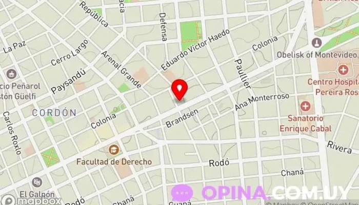 mapa de Centro Odontologico Integral Corrales Rodriguez Clínica dental, Hospital en Montevideo