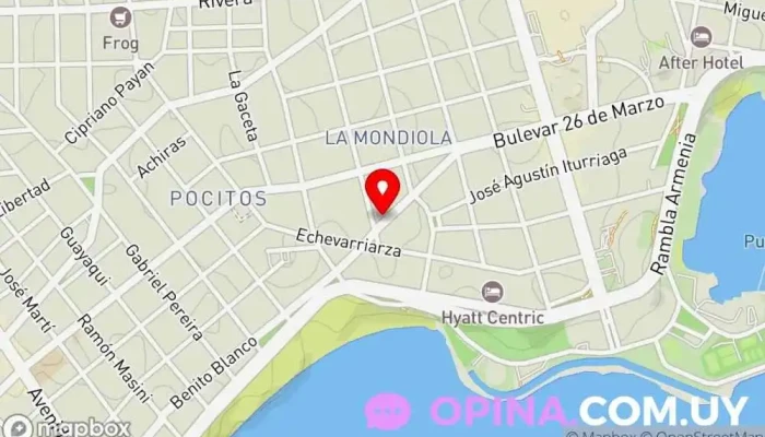 mapa de Centro Odontologico Pocitos Clínica dental en Montevideo