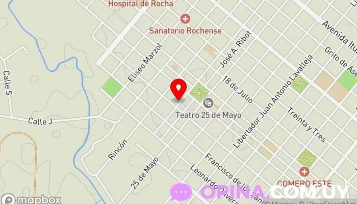 mapa de Centro PHI - Odontología Integral Dentista en Rocha