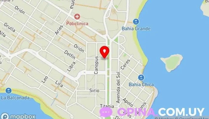 mapa de Centro Phi Odontología Digital Grupo médico en La Paloma