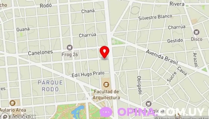 mapa de Centro Universitario UNO Institución educativa, Psicólogo infantil, Servicio de salud mental, Universidad privada, Psiquiatra, Psicólogo, Psychomotor therapist, Clínica de psicopedagogía, Psicoterapeuta en Montevideo