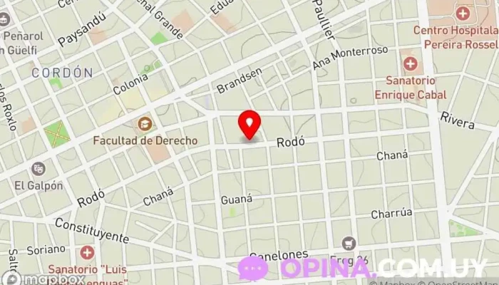 mapa de Centro Vascular Centro médico, Médico en Montevideo