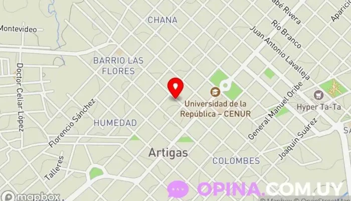 mapa de CEP - Centro de Entrenamiento Personalizado Gimnasio en Artigas
