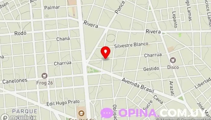 mapa de Cero Caries Clínica dental en Montevideo
