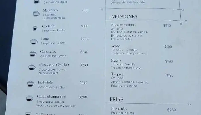 Charo -  Menu - Montevideo