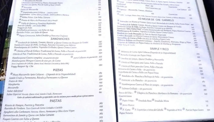 Che Carmelo By Morgan -  Menu - Carmelo