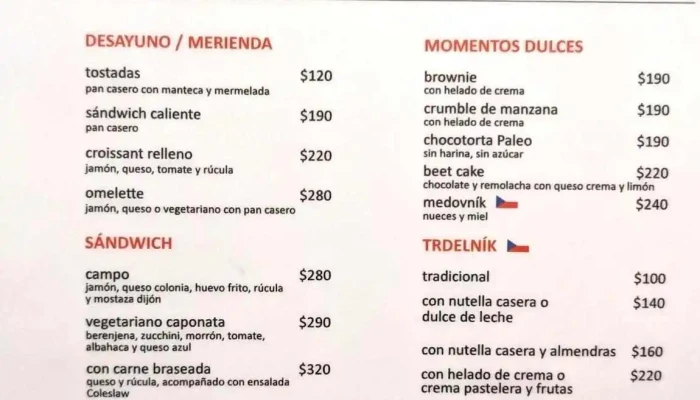 Checoffee Menu - Montevideo