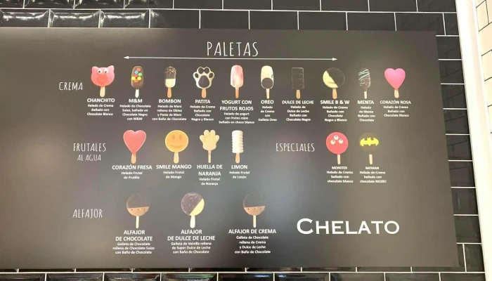 Chelato Las Piedras -  Menu - Las Piedras