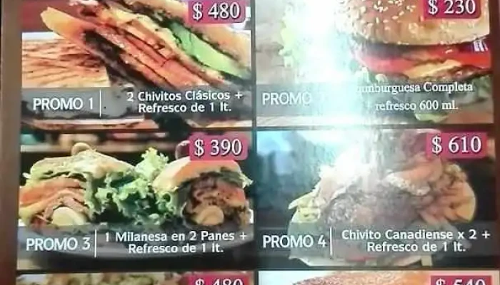Chivitos King -  Menu - Las Toscas