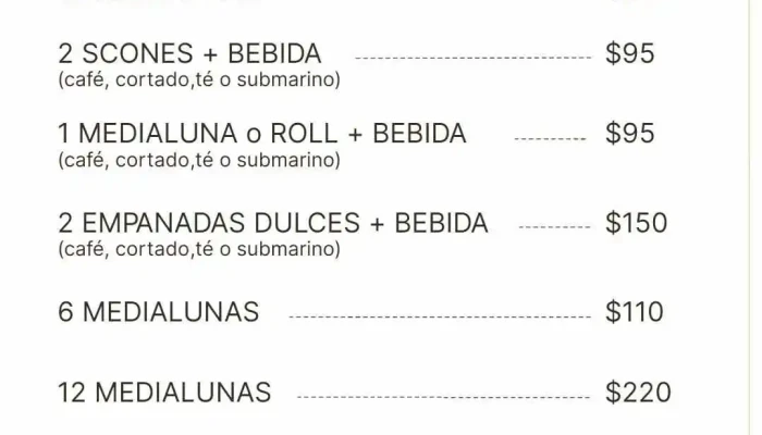 Cinco Lunas -  Menu - Atlántida