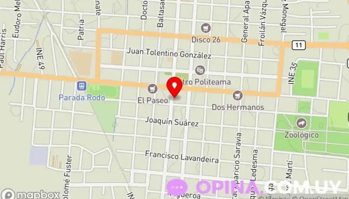 mapa de Círculo Católico - Filial Canelones Centro médico, Médico en Canelones