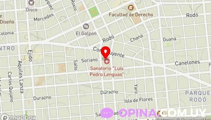 mapa de Círculo Católico - Sanatorio Central Dr. Luis Pedro Lenguas Hospital privado, Hospital general, Hospital en Montevideo