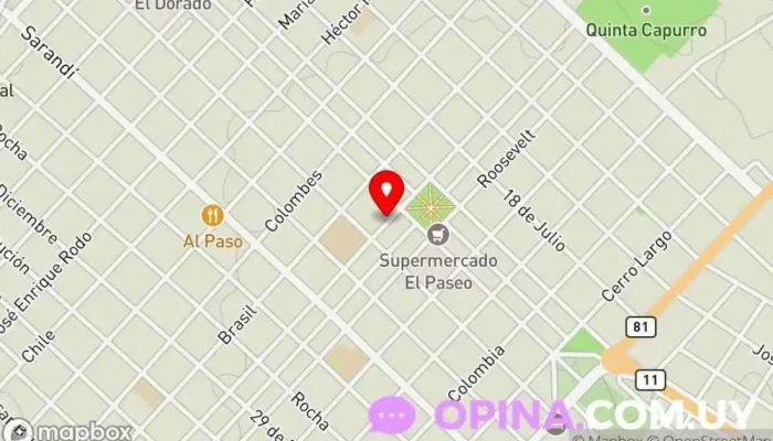 mapa de Círculo catolico Santa Lucía Hospital en Santa Lucía