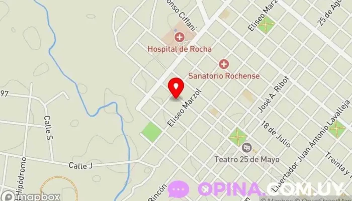 mapa de Círculo Policial Club deportivo en Rocha