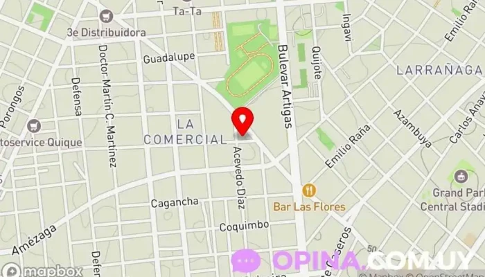 mapa de Clases de canto - Mono Serra Escuela de música, Productora discográfica, Servicio de clases particulares en Montevideo