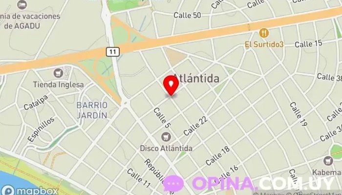 mapa de Clases particulares 