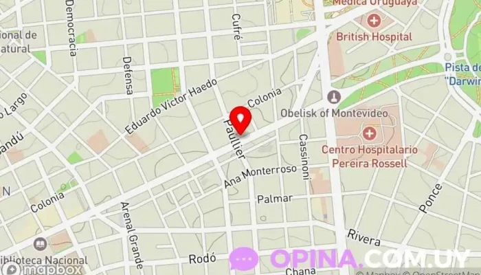 mapa de CLASES particulares INDIVIDUALES - Química - Física - Matemática Servicio de clases particulares en Montevideo