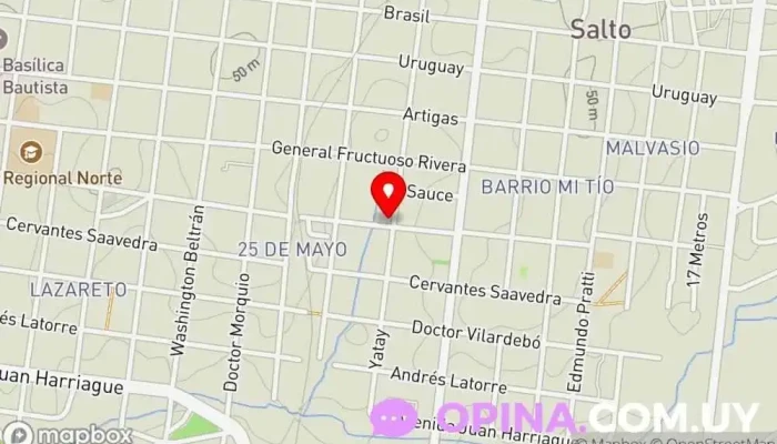 mapa de Clases Particulares Primaria Escuela primaria en Salto