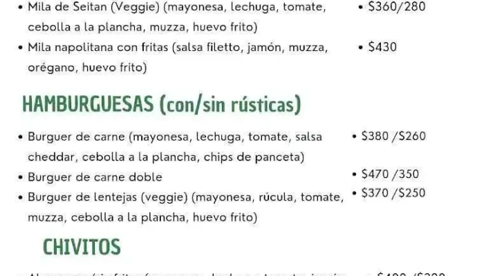 Clau Rotiseria -  Menu - Florencio Sánchez